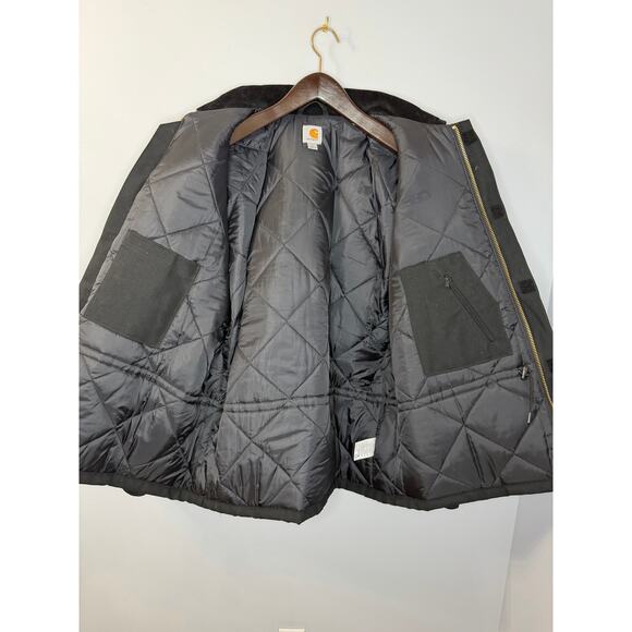 Carhartt Firm Duck Insulated Traditional Coat Jacket 3 Warmest Rating Black XL - Picture 11 of 14